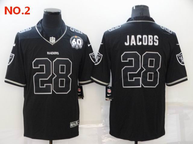 Men's Las Vegas Raiders 28 Josh Jacobs Jersey NO.2;